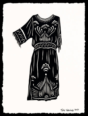 FLAPPER DRESS Papercut - Hand-Cut Silhouette