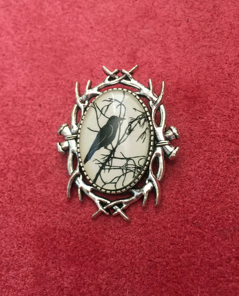 FOR the LOVE of CROWS Brooch - Silhouette Jewelry