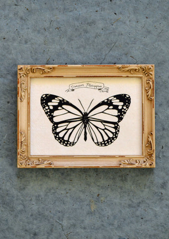MONARCH BUTTERFLY Papercut - Hand-Cut Silhouette, Framed