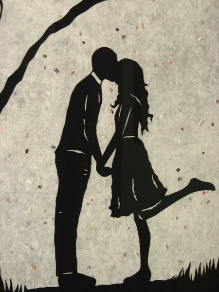 AUTUMN KISS - Large Original Papercut, 27x40, Limited Collectors Edition