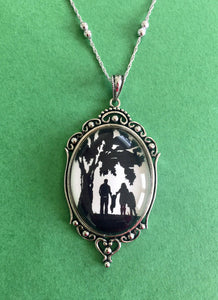 A DAY in the PARK Necklace - pendant on chain - Silhouette Jewelry