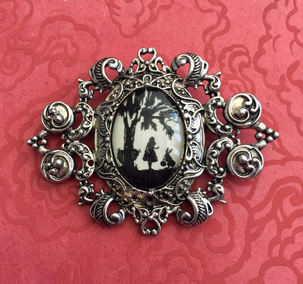 ALICE in WONDERLAND Brooch - Silhouette Jewelry
