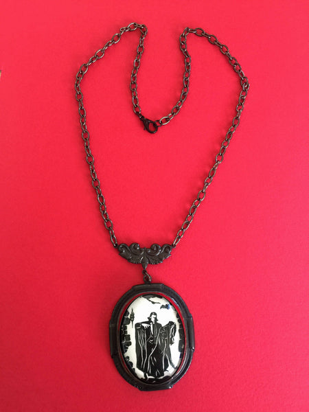 DRACULA Necklace - pendant on chain - Silhouette Jewelry