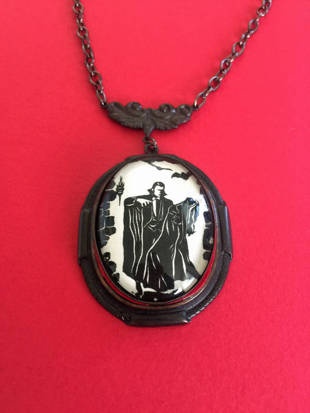 DRACULA Necklace - pendant on chain - Silhouette Jewelry