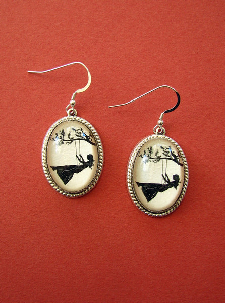 GIRL on a SWING Earrings - Silhouette Jewelry