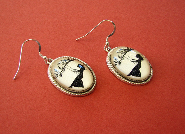 GIRL on a SWING Earrings - Silhouette Jewelry