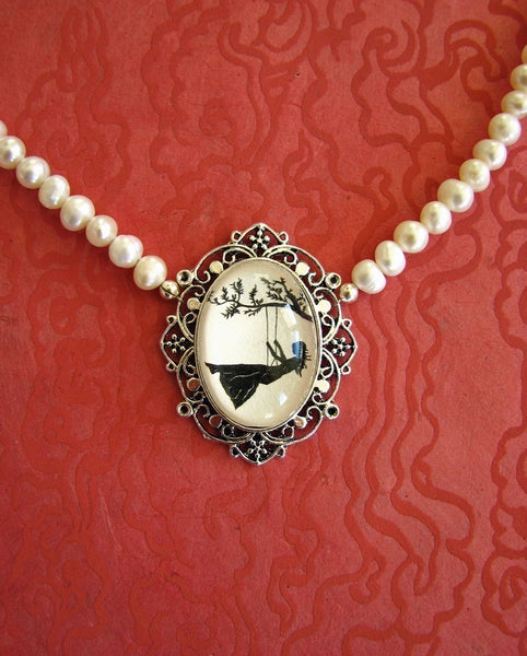 GIRL on a SWING Choker Necklace - Silhouette Jewelry