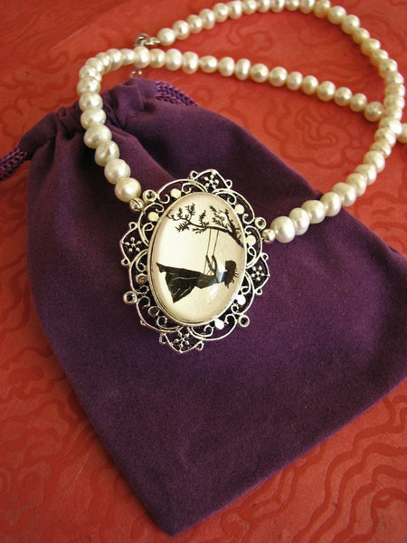 GIRL on a SWING Choker Necklace - Silhouette Jewelry