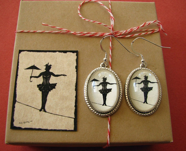 Elvira on a Tightrope Earrings