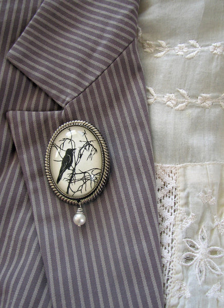 FOR the LOVE of CROWS Brooch - Silhouette Jewelry