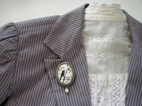 FOR the LOVE of CROWS Brooch - Silhouette Jewelry