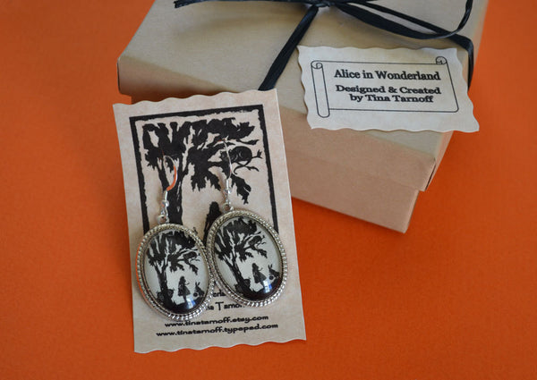 ALICE IN WONDERLAND Earrings - Silhouette Jewelry
