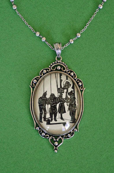 The WIZARD of OZ Necklace, pendant on chain - Silhouette Jewelry