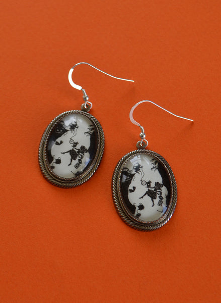 ALICE IN WONDERLAND Earrings - Down the Rabbit Hole - Silhouette Jewelry