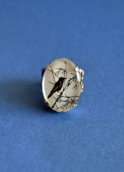 For the Love of Crows Ring