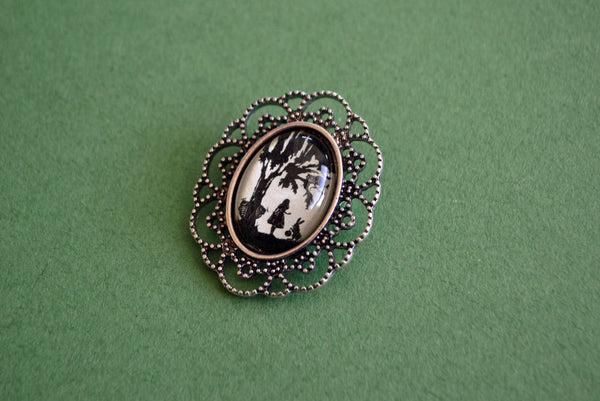 ALICE IN WONDERLAND Brooch - Silhouette Jewelry