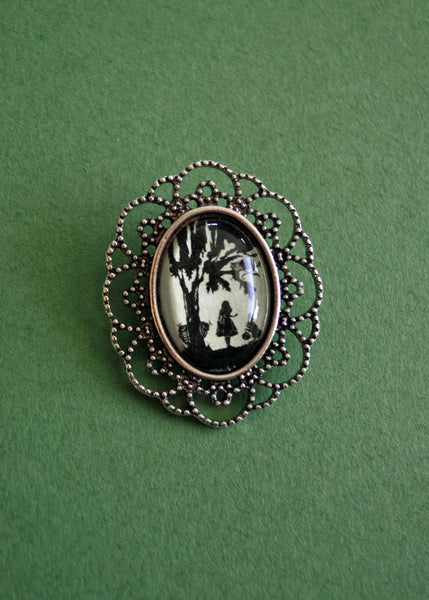 ALICE IN WONDERLAND Brooch - Silhouette Jewelry