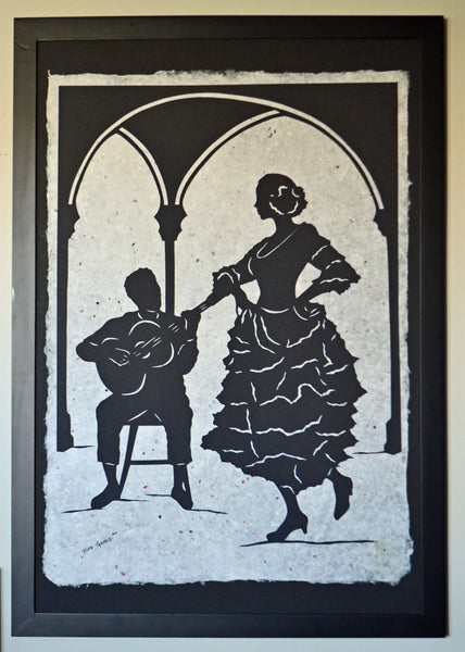 A NIGHT in SEVILLE - Large Original Papercut, 27x40, Limited Collectors Edition