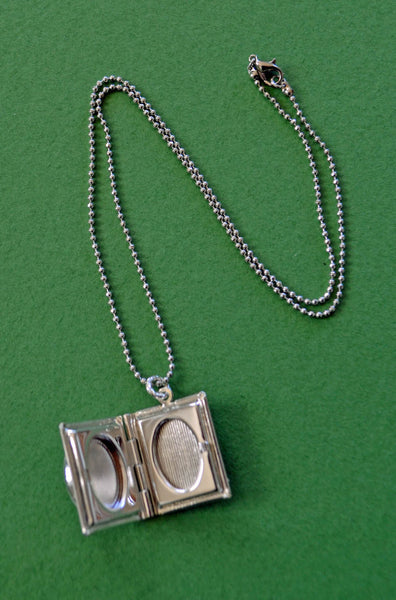 MARY POPPINS Book Locket Necklace, pendant on chain - Silhouette Jewelry