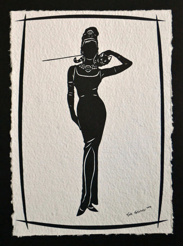 BREAKFAST AT TIFFANY'S Papercut - Hand-Cut Silhouette