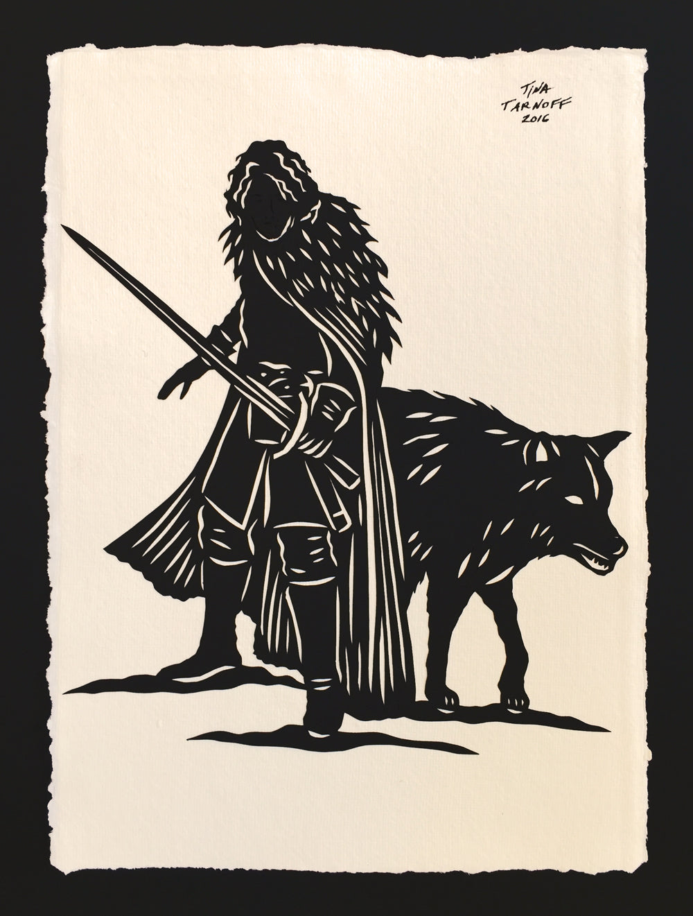 Game of Thrones - Jon Snow Papercut - Hand-Cut Silhouette Papercut