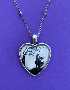 WUTHERING HEIGHTS Heart Necklace, pendant on chain - Silhouette Jewelry