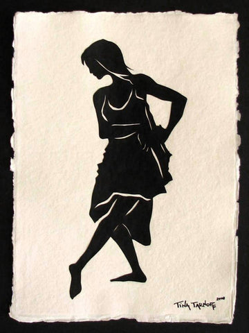 ISADORA DUNCAN - Hand-Cut Papercut Art - Modern Dance Silhouette