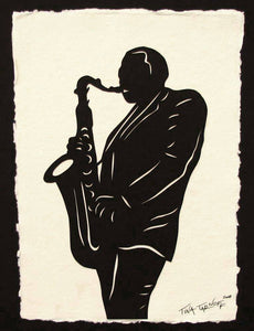 JOHN COLTRANE Papercut - Hand-Cut Silhouette