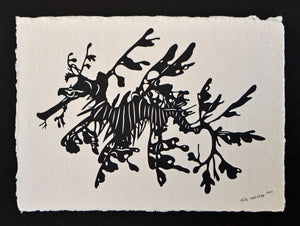 Leafy Seadragon - Hand-Cut Silhouette Papercut