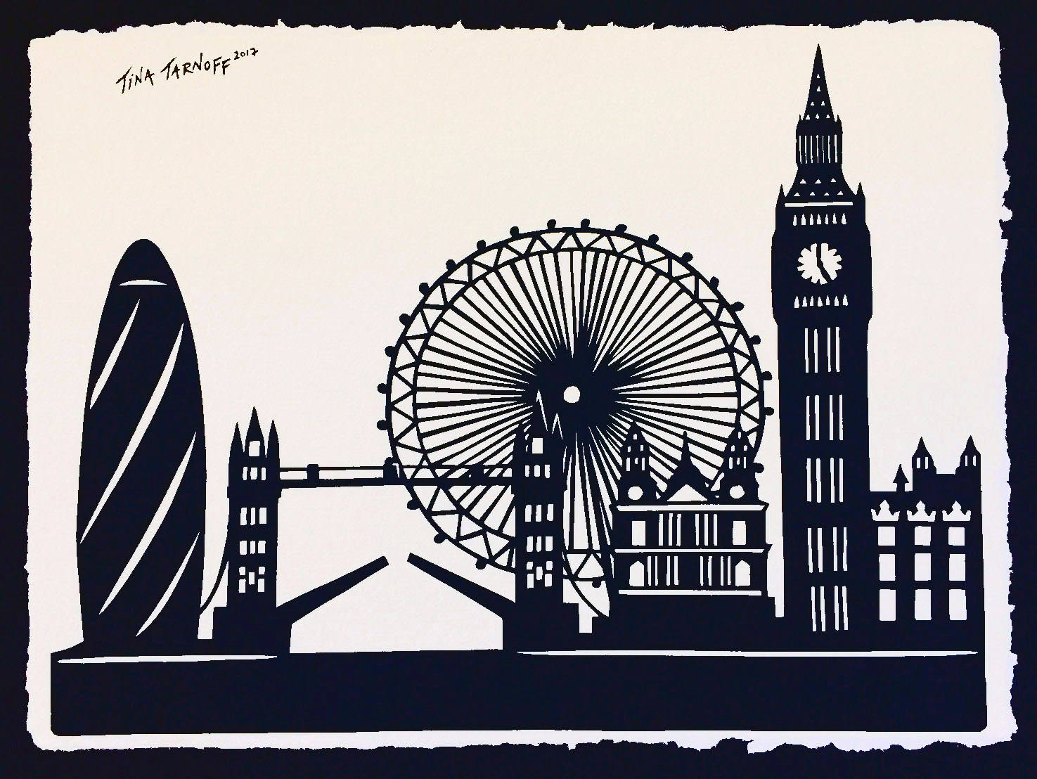 LONDON Papercut - Hand-Cut Silhouette