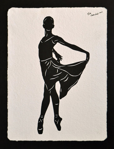 WENDY WHELAN - Hand-Cut Silhouette, Ballet Papercut
