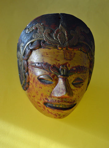 Vintage Indonesian Mask, Vintage Wooden Mask 1960s