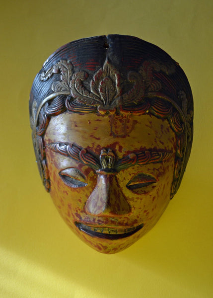 Vintage Indonesian Mask, Vintage Wooden Mask 1960s