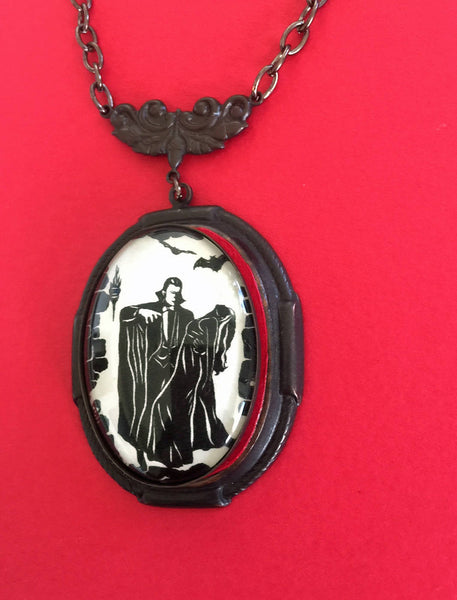 DRACULA Necklace - pendant on chain - Silhouette Jewelry