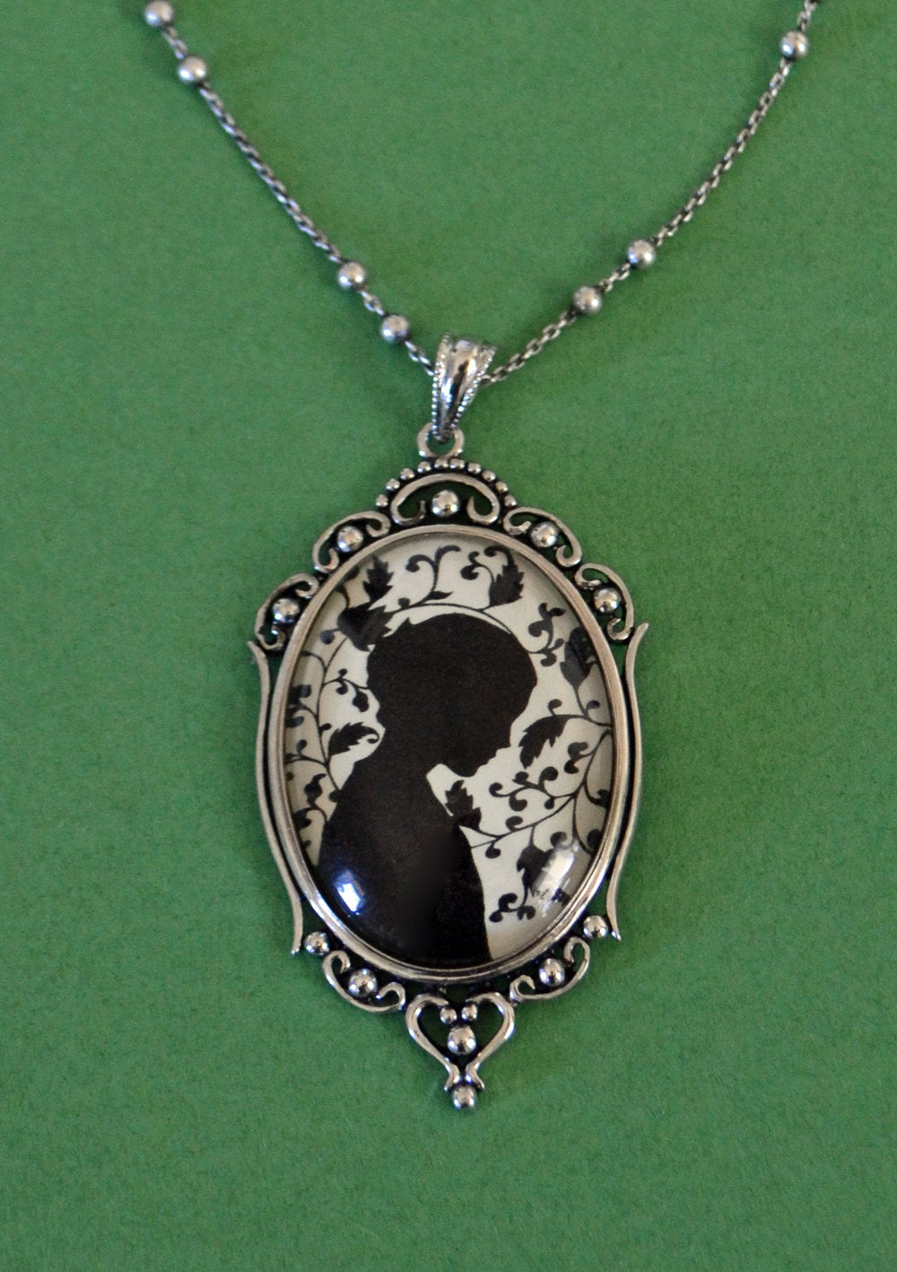 JANE EYRE Necklace, pendant on chain - Silhouette Jewelry