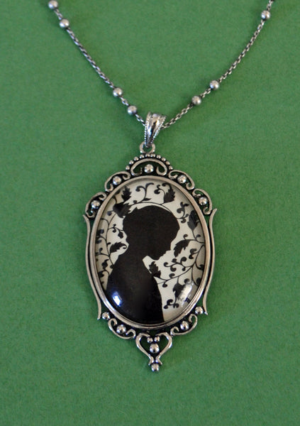 JANE EYRE Necklace, pendant on chain - Silhouette Jewelry