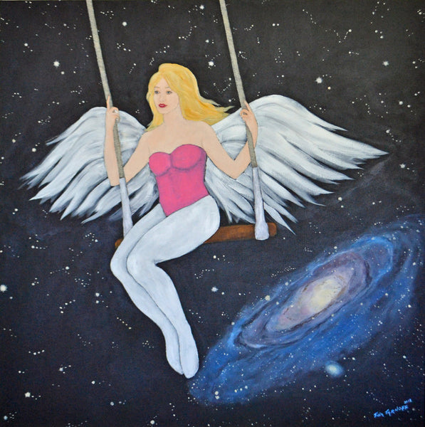 CELESTIAL SWING - Original Acrylic Painting, 36 x 36 inches