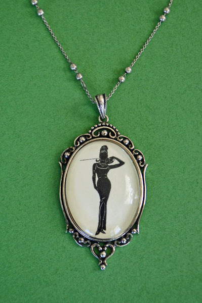 BREAKFAST at TIFFANY'S Necklace, pendant on chain - Silhouette Jewelry