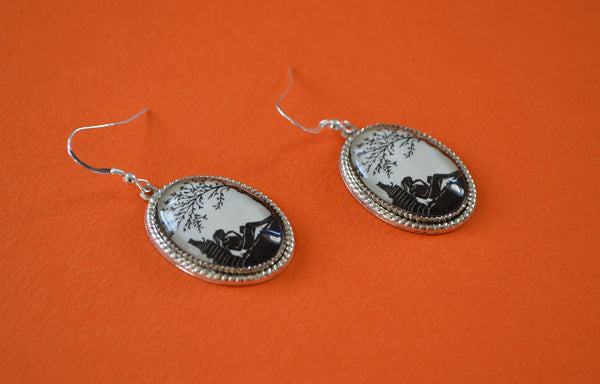 AFTERNOON READING in the PARK Earrings - Silhouette Jewelry