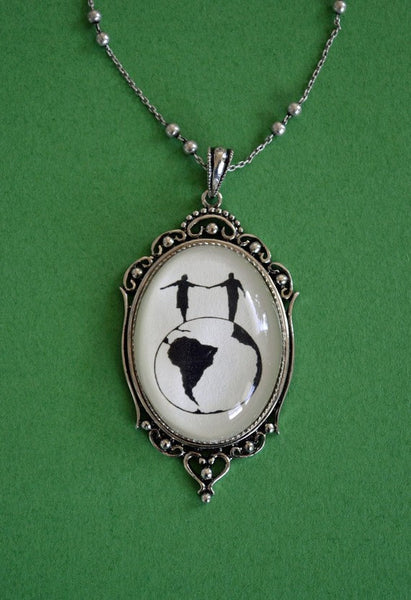 WORLD TOUR Necklace, pendant on chain - Silhouette Jewelry