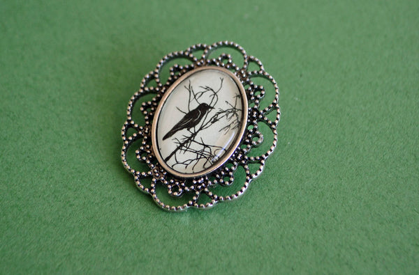FOR the LOVE of CROWS Brooch - Silhouette Jewelry