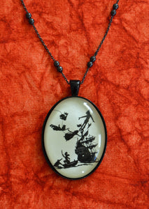 PETER PAN Necklace, pendant on chain - Silhouette Jewelry