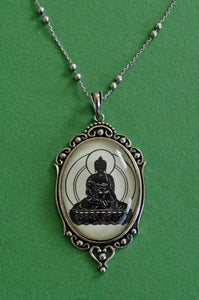 BUDDHA Necklace, pendant on chain - Silhouette Jewelry