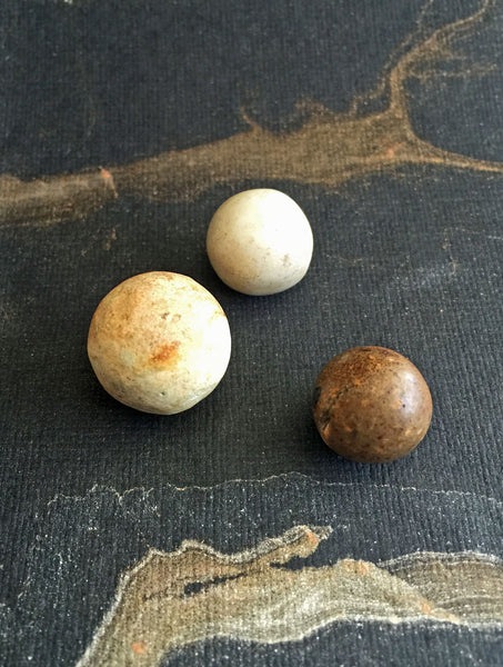Antique Victorian Clay Marbles Game Toys 1800s