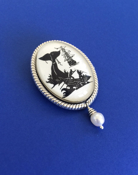 Moby Dick Brooch - Silhouette Jewelry